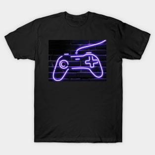 Neon Gaming Controller for Gamer T-Shirt